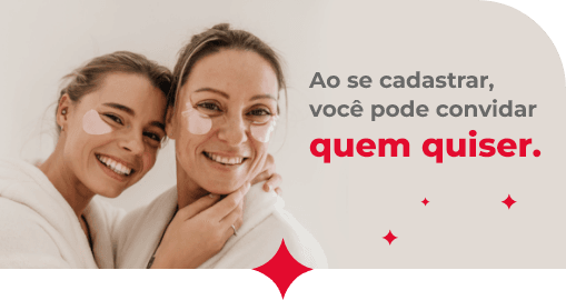 Ao se cadastrar, você pode convidar quem quiser.